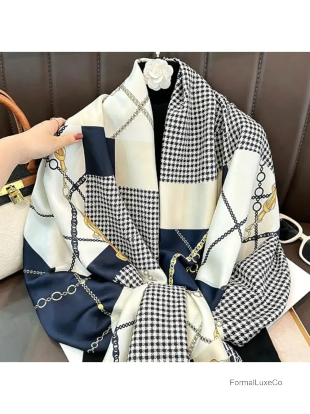Large Lightweight Fashion Silk Scarf Shawl Wrap